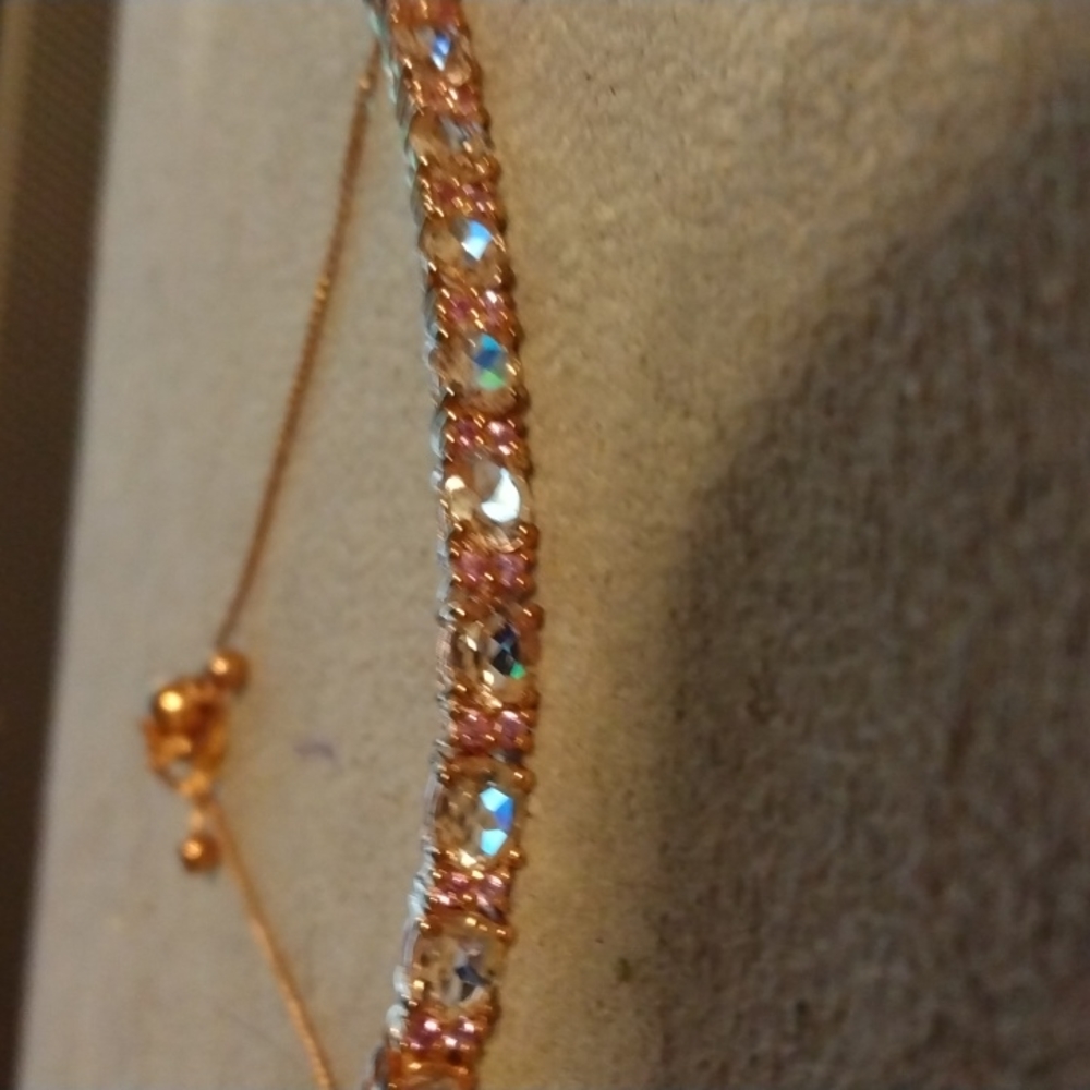 BOLO Adjustable Morganite Bracelet Stamped .925